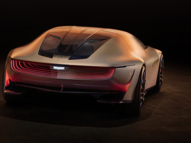 Автомобиль Cadillac Opulent Velocity Concept 2024 года вид сзади