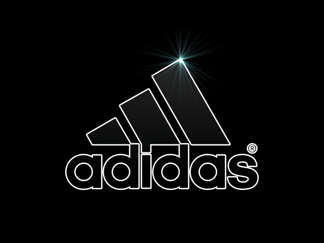 Логотип адидас на черном фоне
