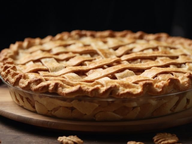 Красивый сладкий пирог с яблоками на столе