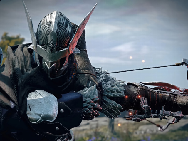 Воин с железной маской на лице в видеоигре Elden Ring Nightreign