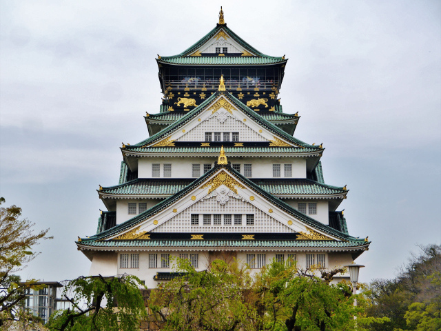 Красивое здание дворца, Япония