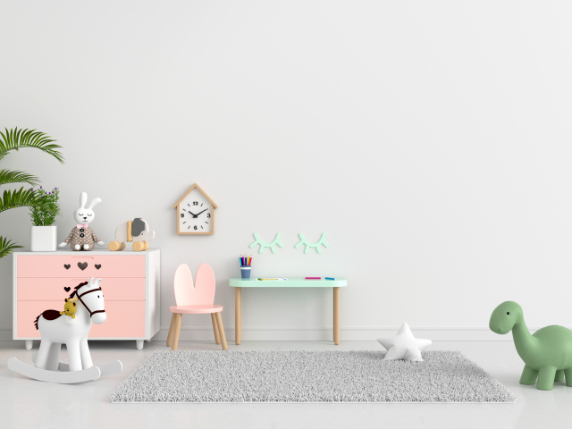 Интерьер детской комнаты с игрушками