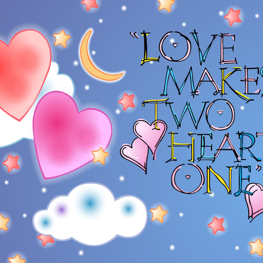 Любовь делает два сердца одним целым