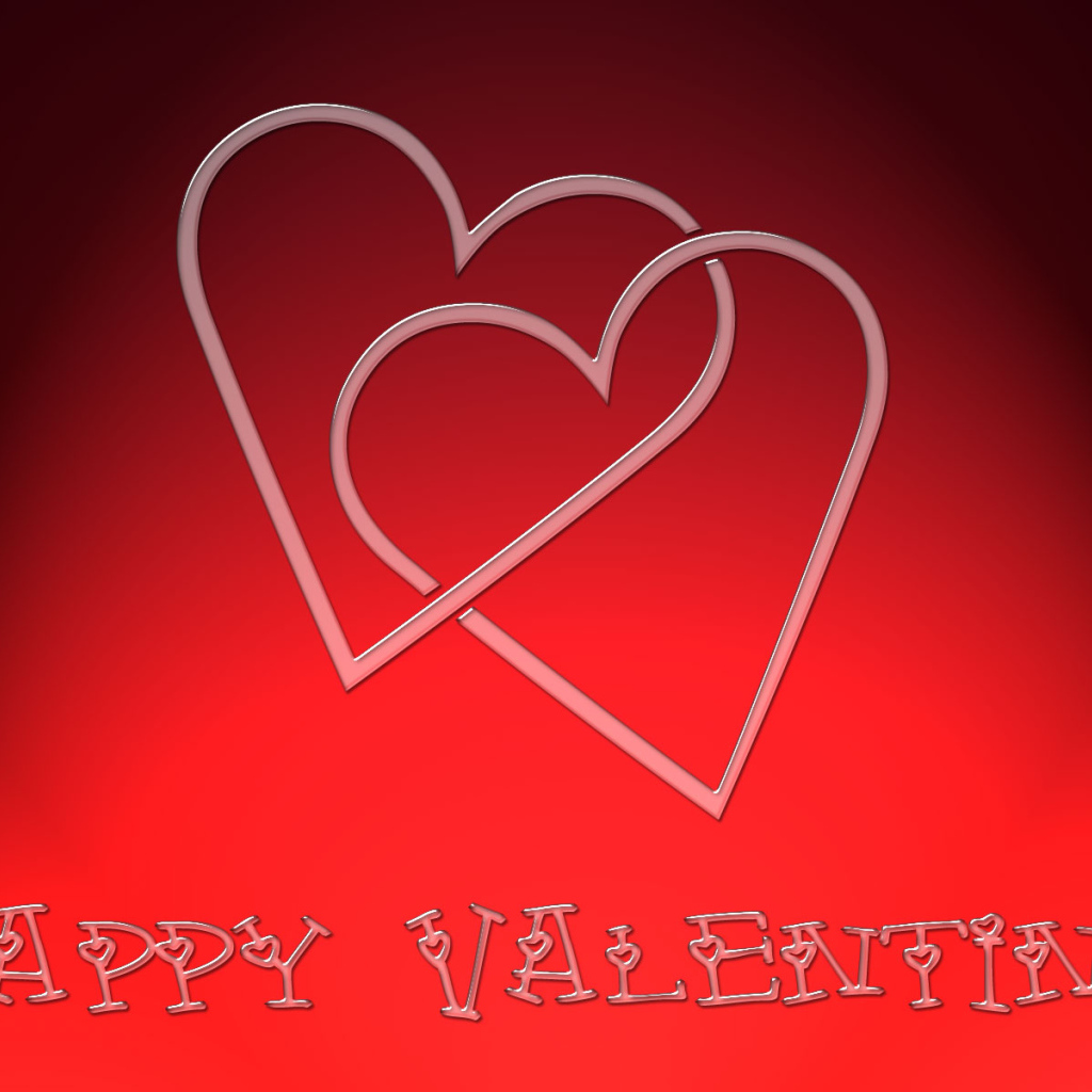 Два красных сердца