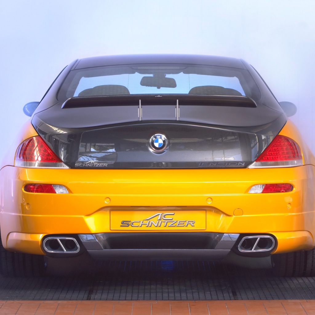 Автомобиль BMW вид сзади