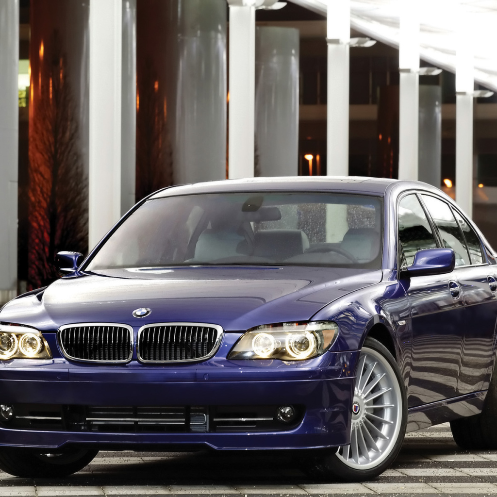 Перед синей BMW Alpine