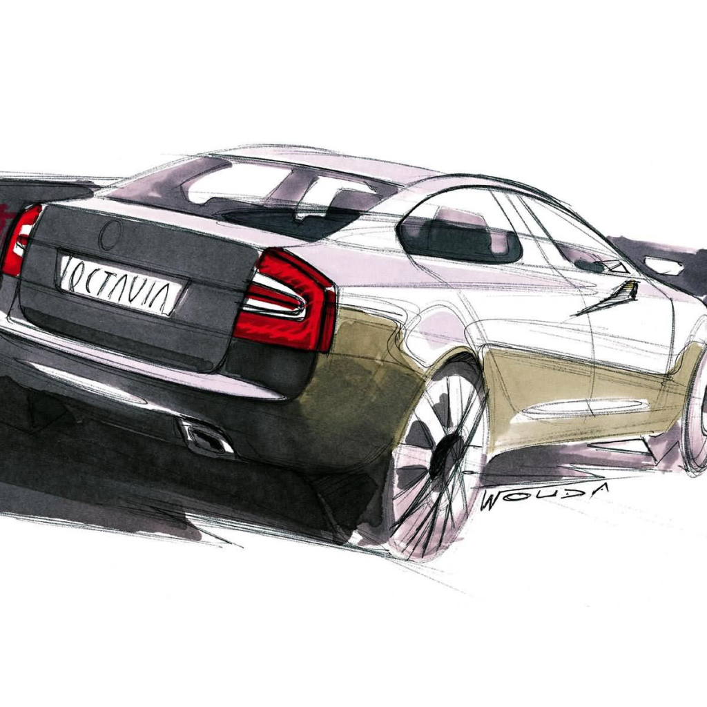 Рисунок автомобиля Skoda Octavia