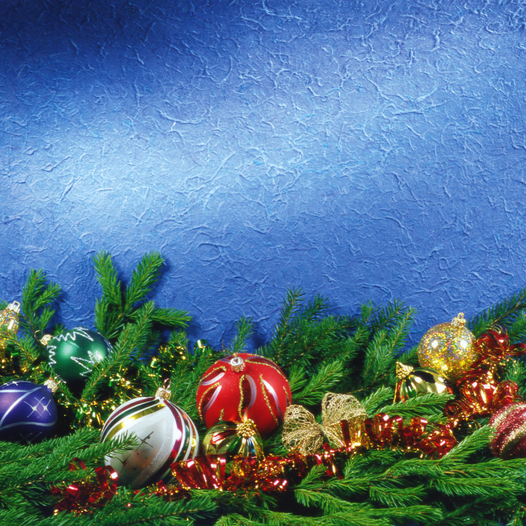 Разноцветные шары / Рождество