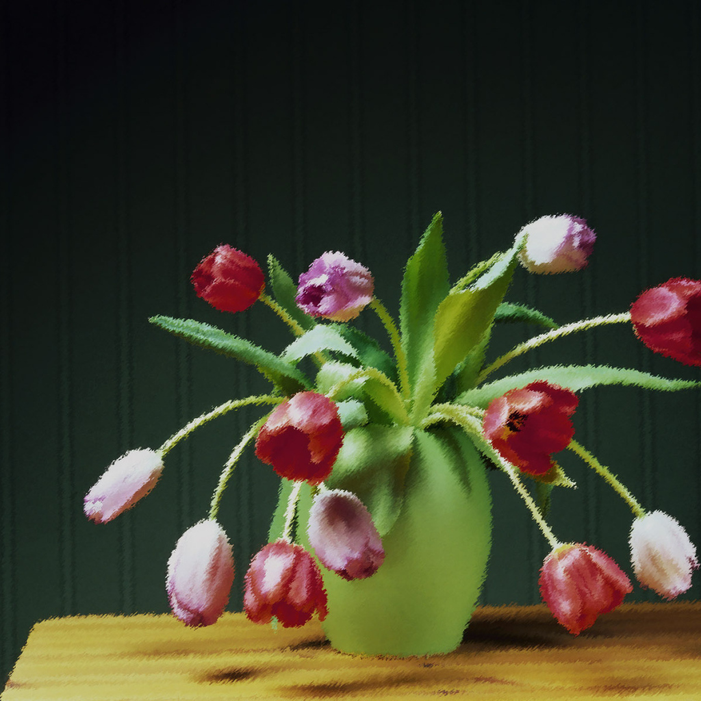 Нарисованные цветы