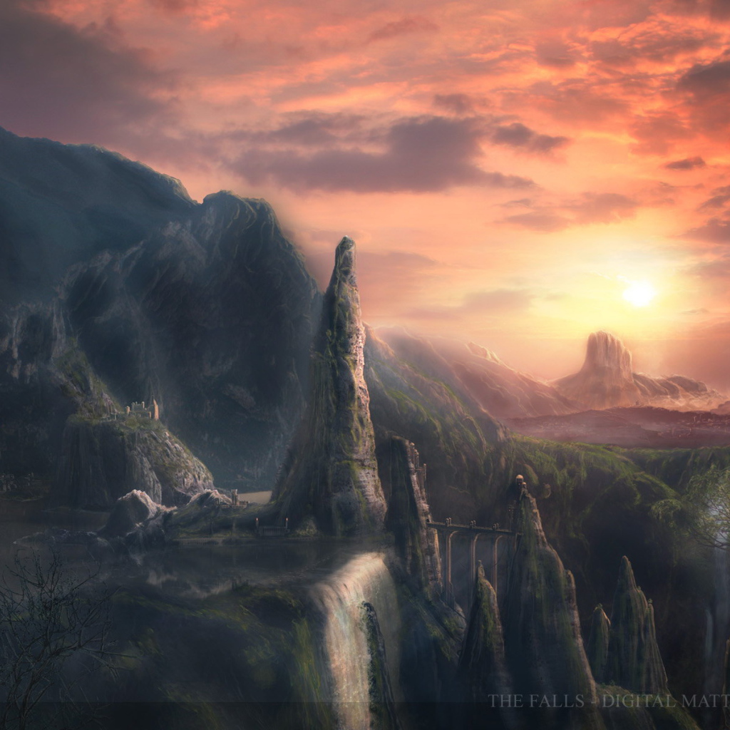 Картина водопад