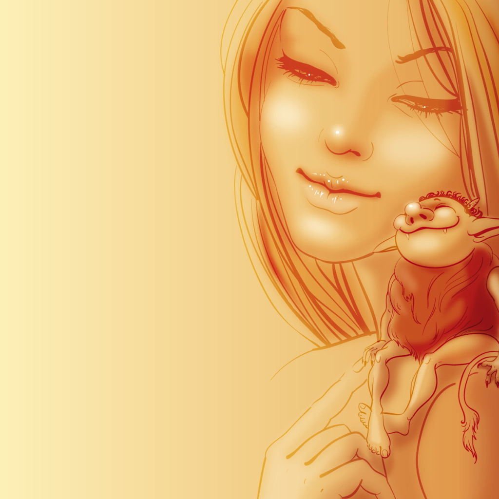 Девушка и гном