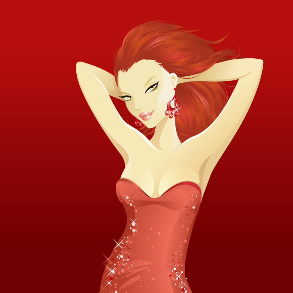 Женщина в красном