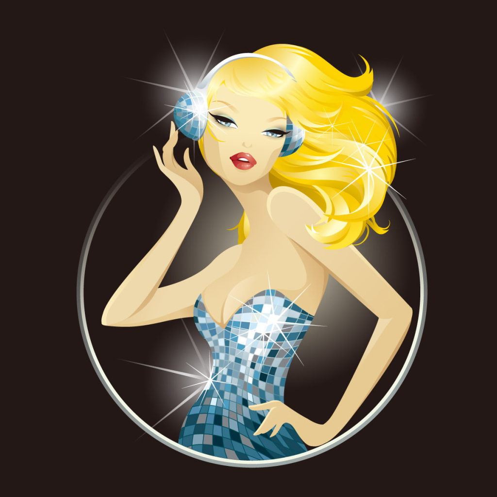 Девушка в серебряном платье