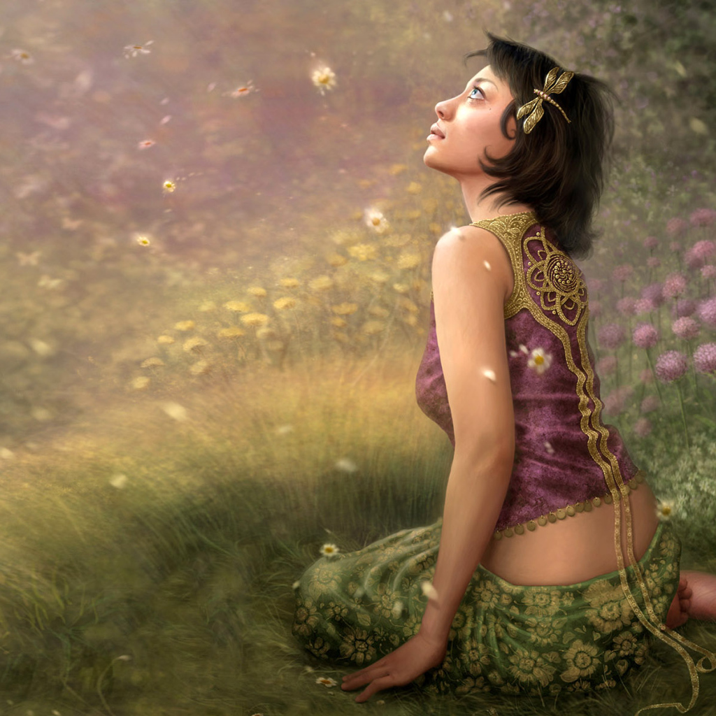 Девушка на поле