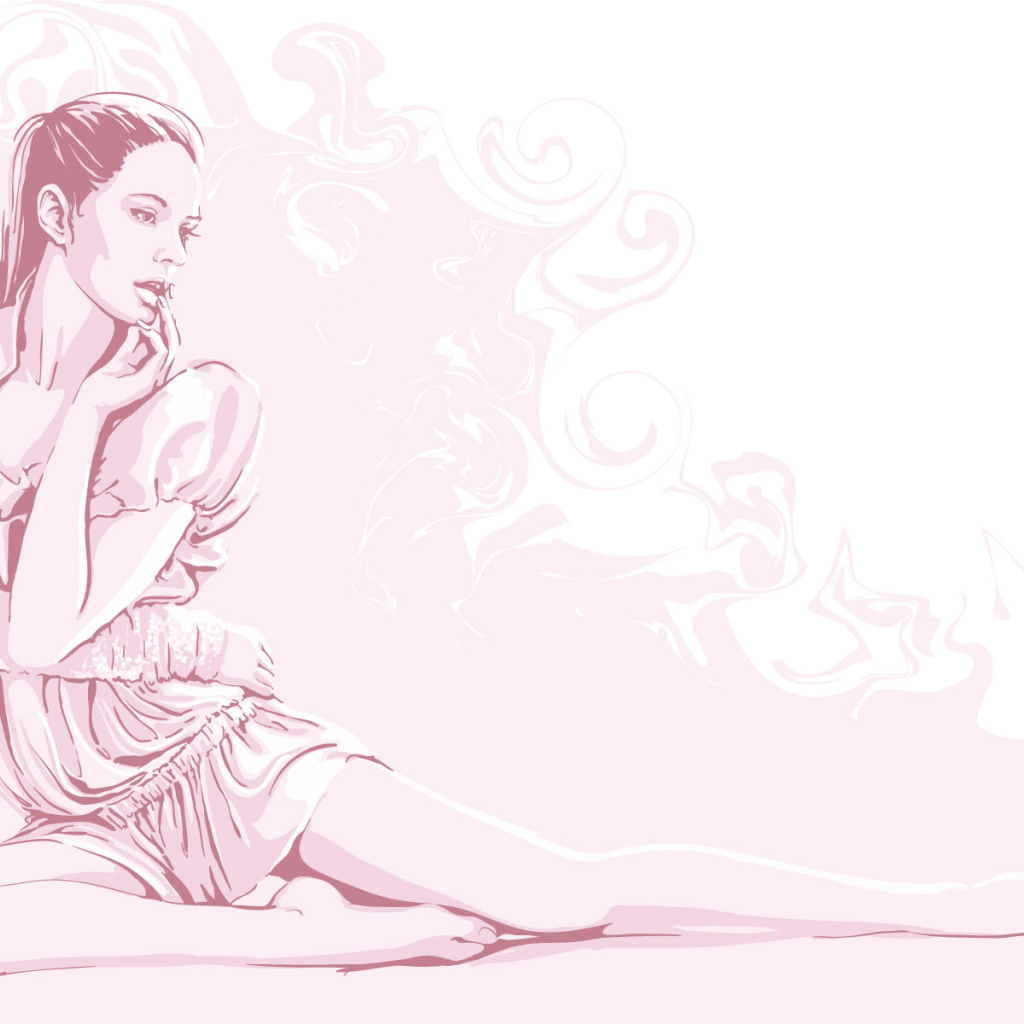 девушка в розовом