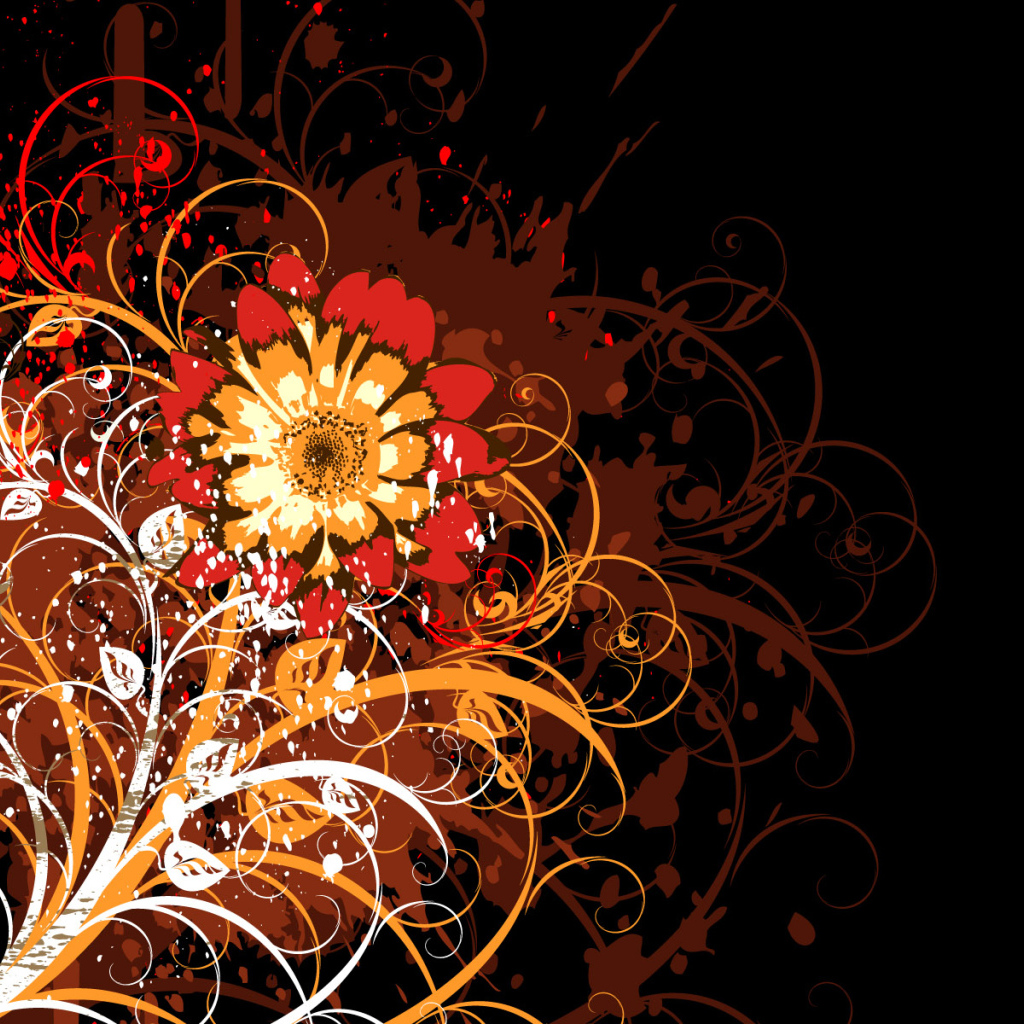 Цветок в векторе