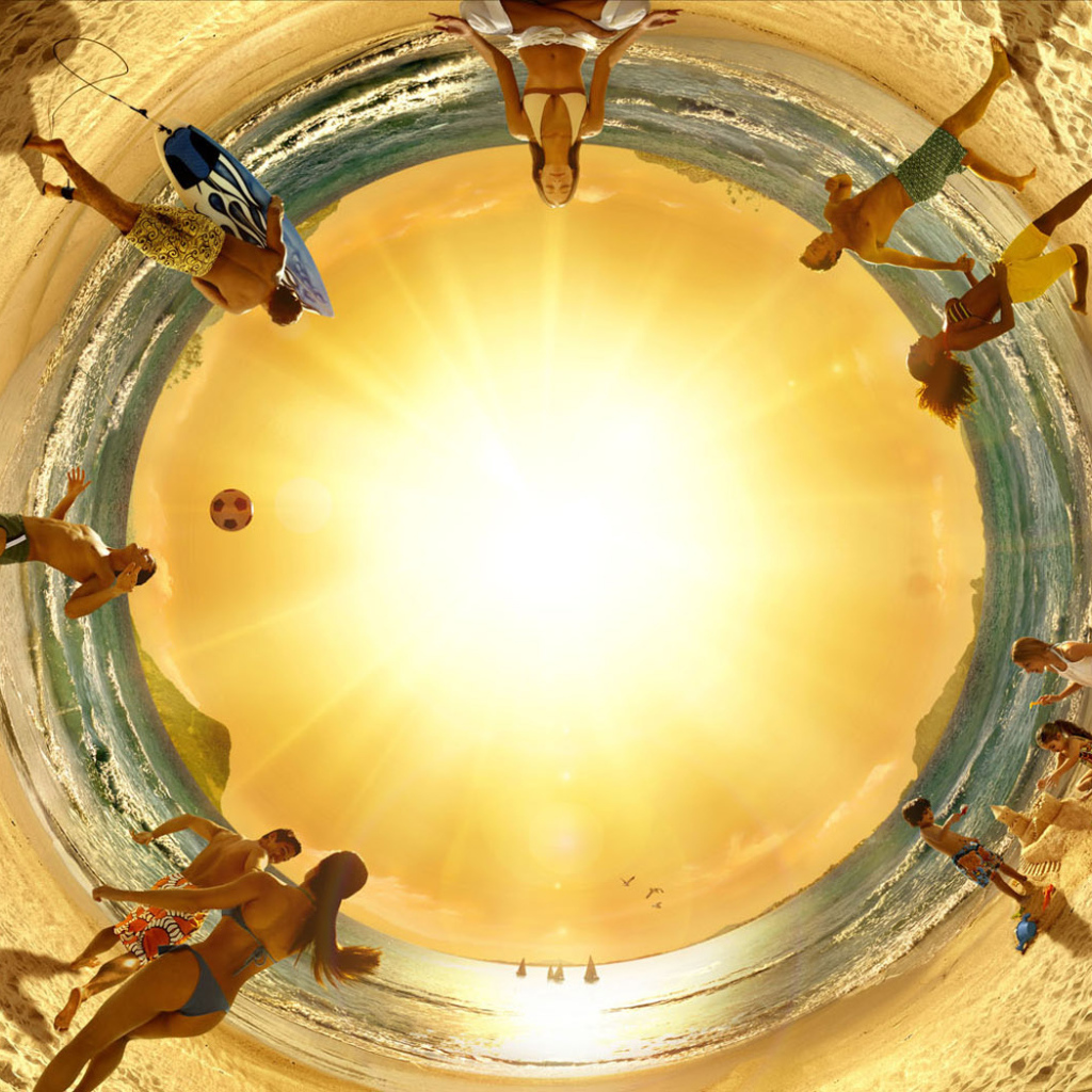 Летний пляж