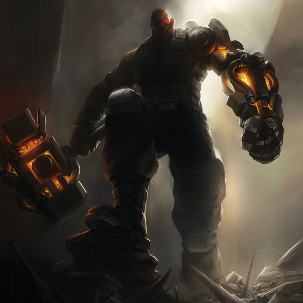 Человек с большим молотом