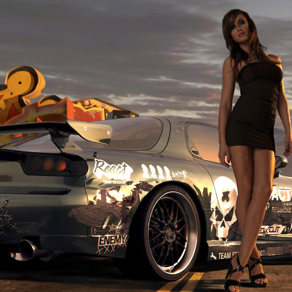 NFS Pro Street Красивая Брюнетка