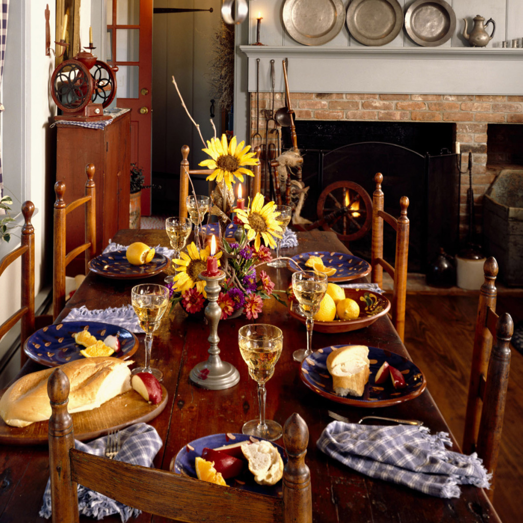 Столовая в деревенском стиле