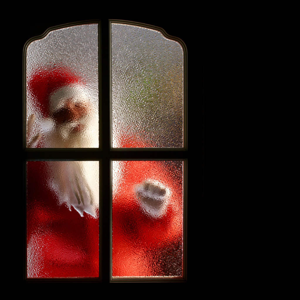 Санта за окном