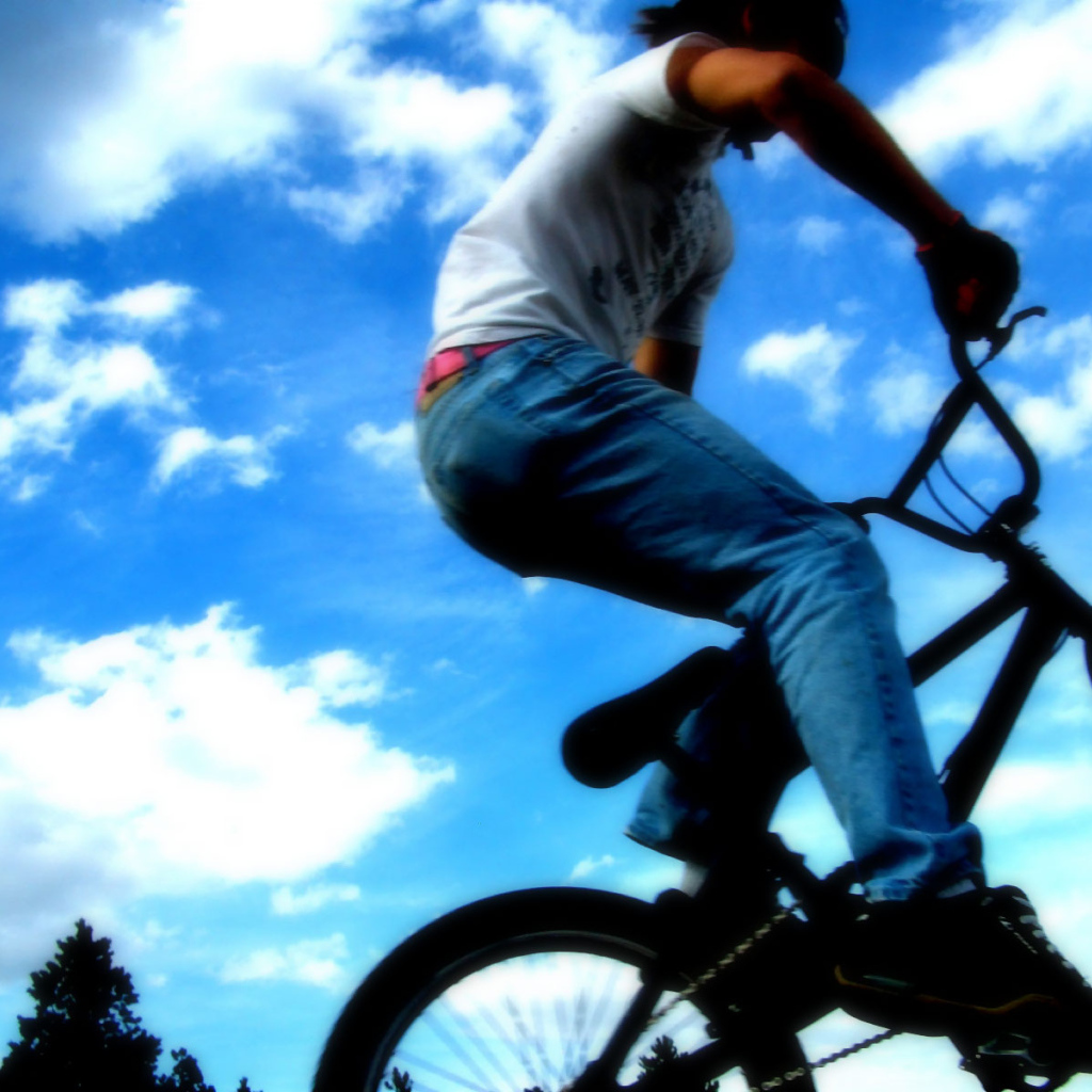 Скачок с велосипедом