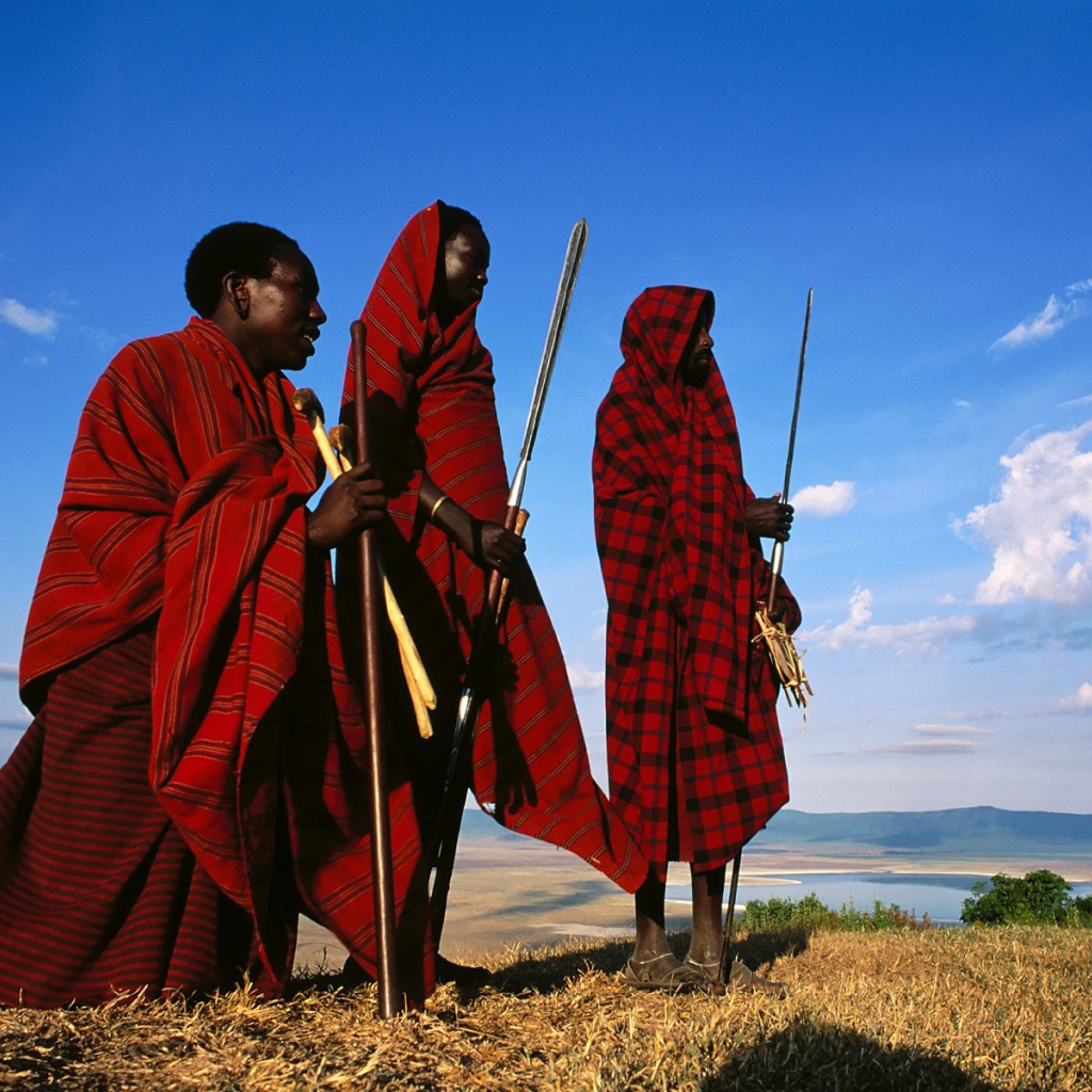 Племя Масаи на Краю Ngorongoro / Танзания / Африка