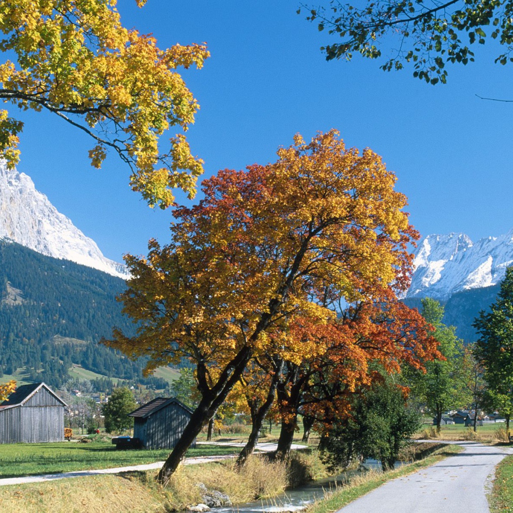 Ehrwald Осенью, Альпы