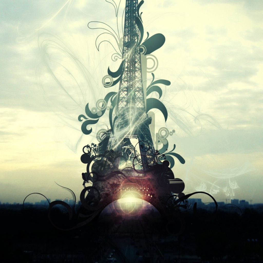 Парижская Башня в сумраке