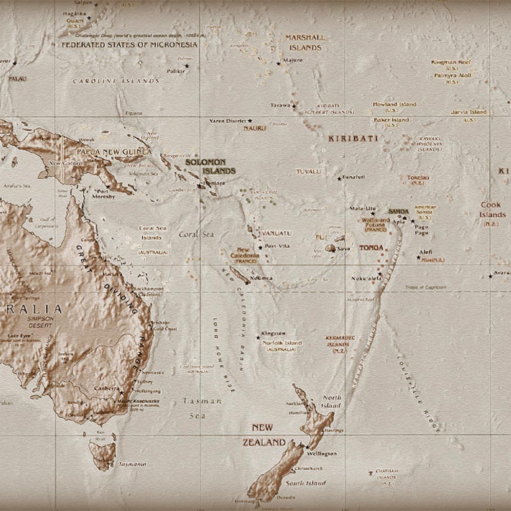 Карта Океании