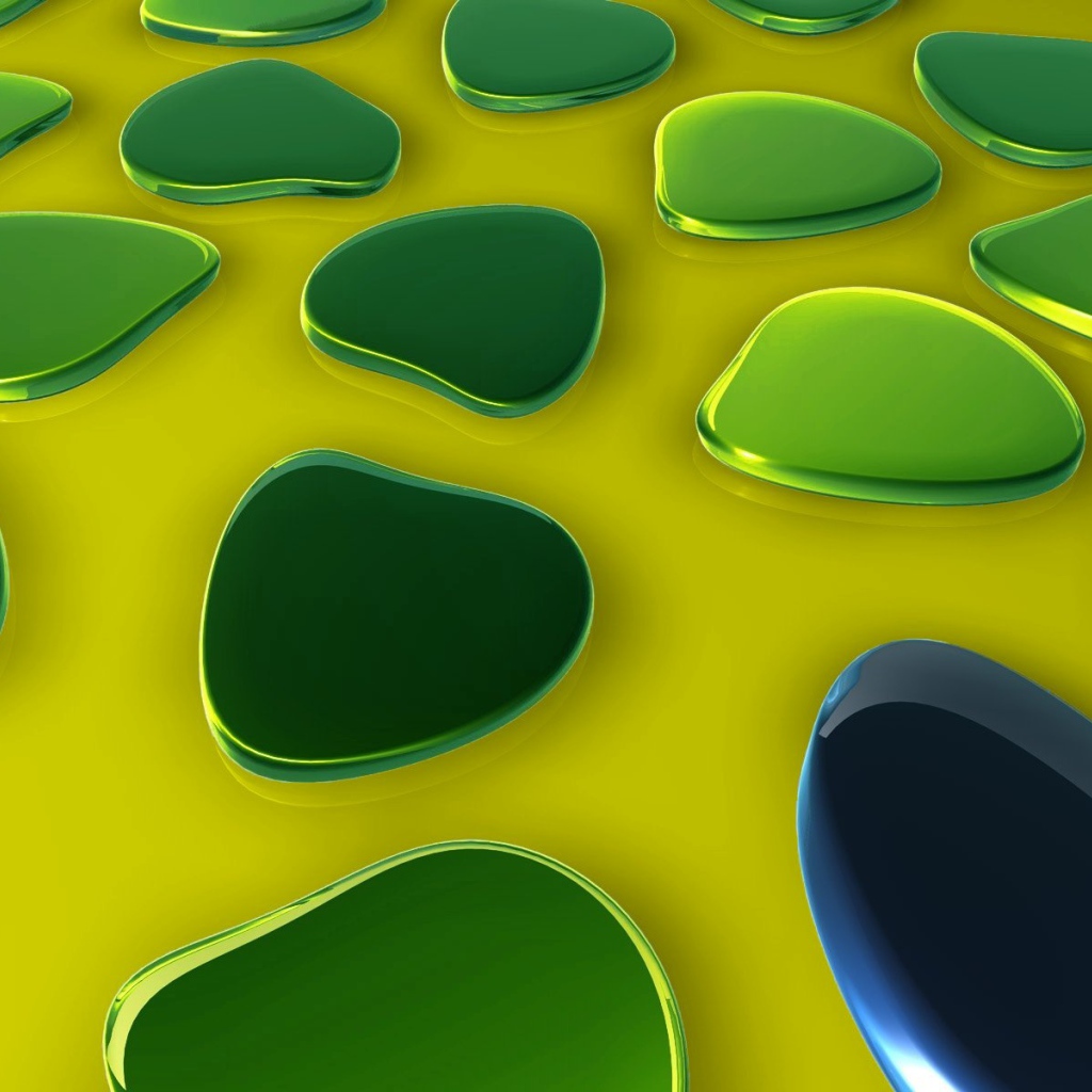 Капли зеленого металла