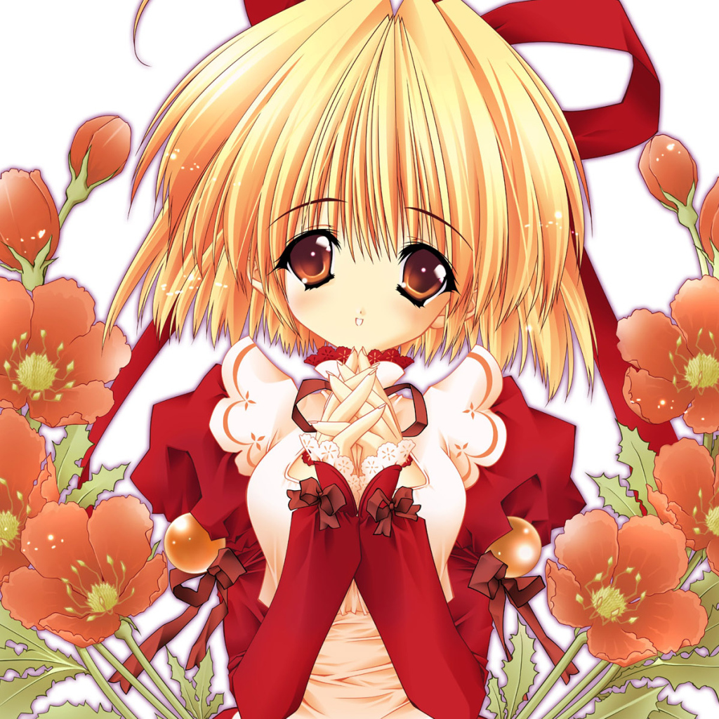 Среди цветов