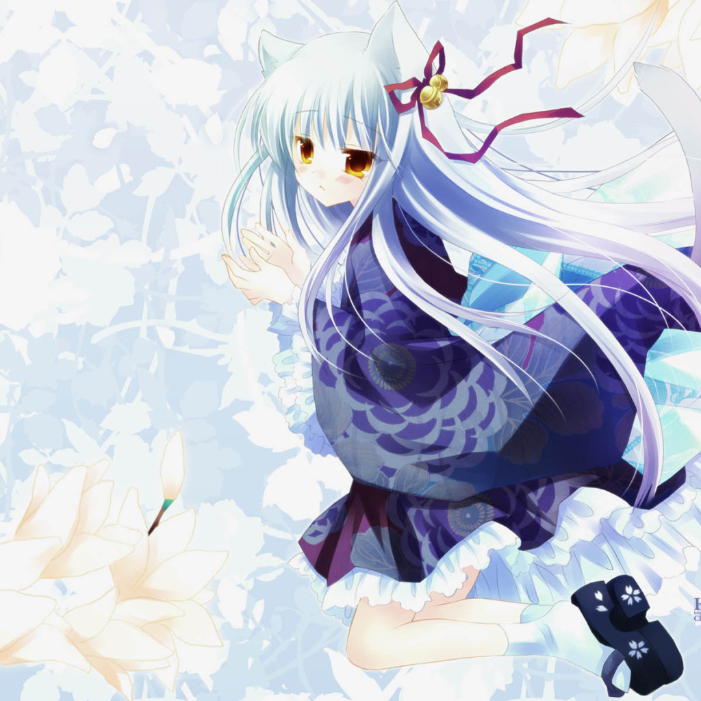 Аниме Девочка с бантиком