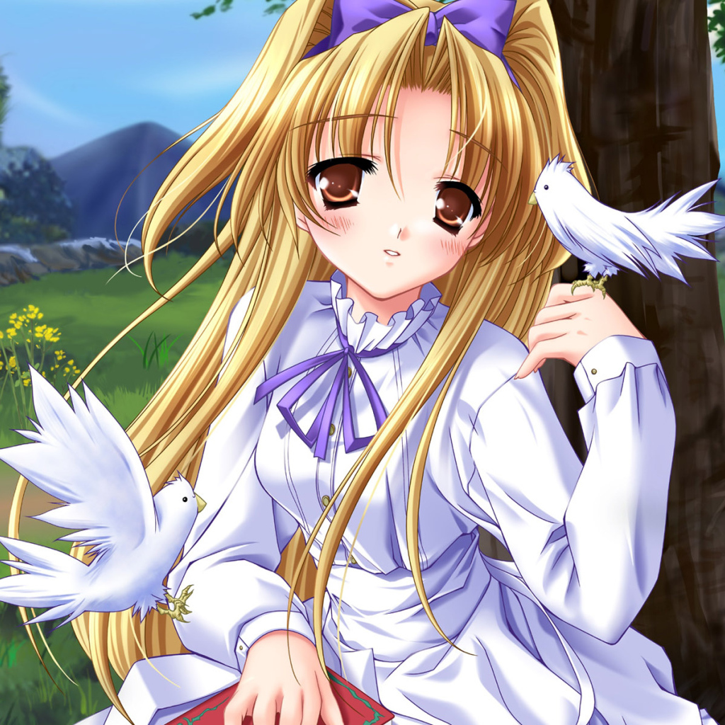 Девочка с птичками