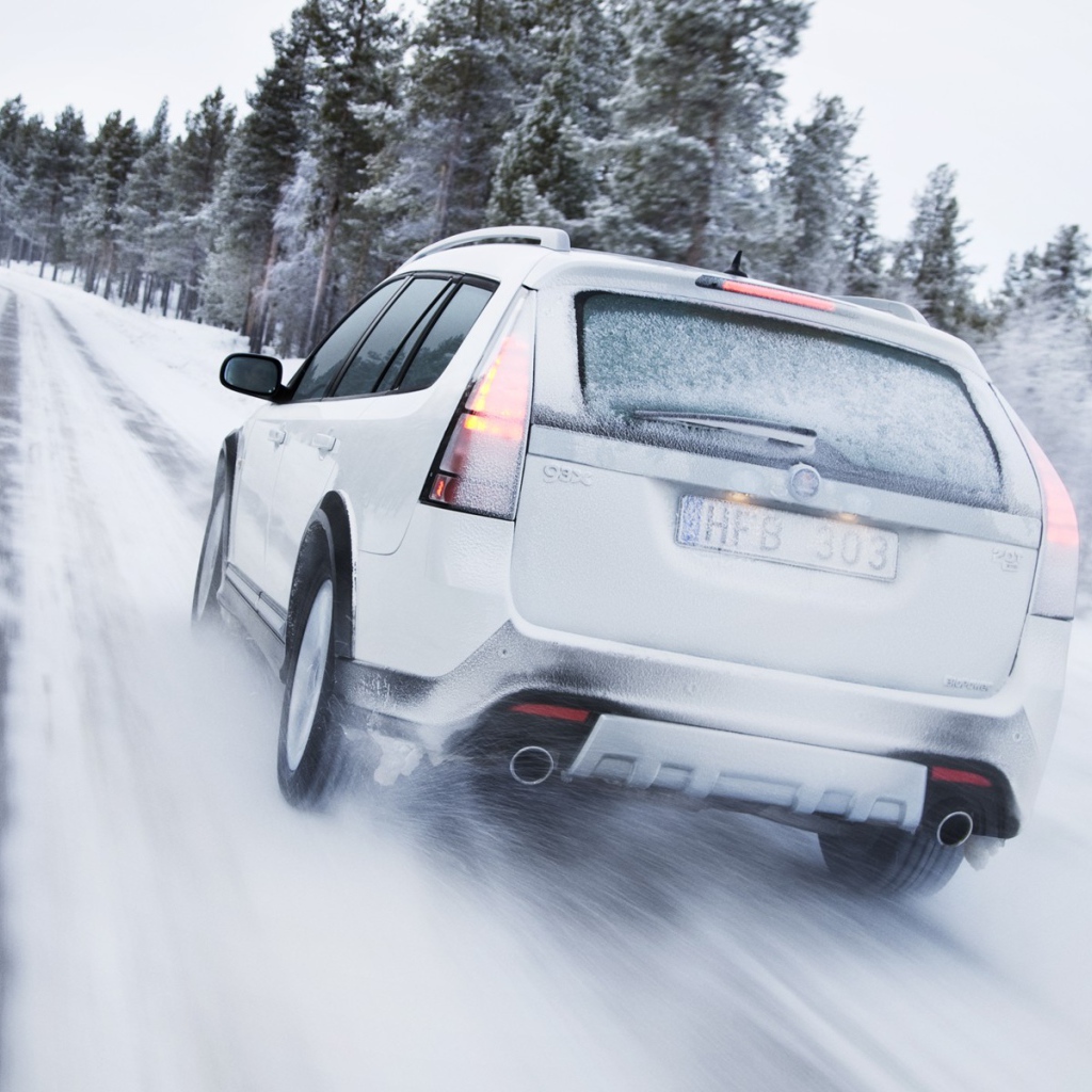 На заснеженной дороге