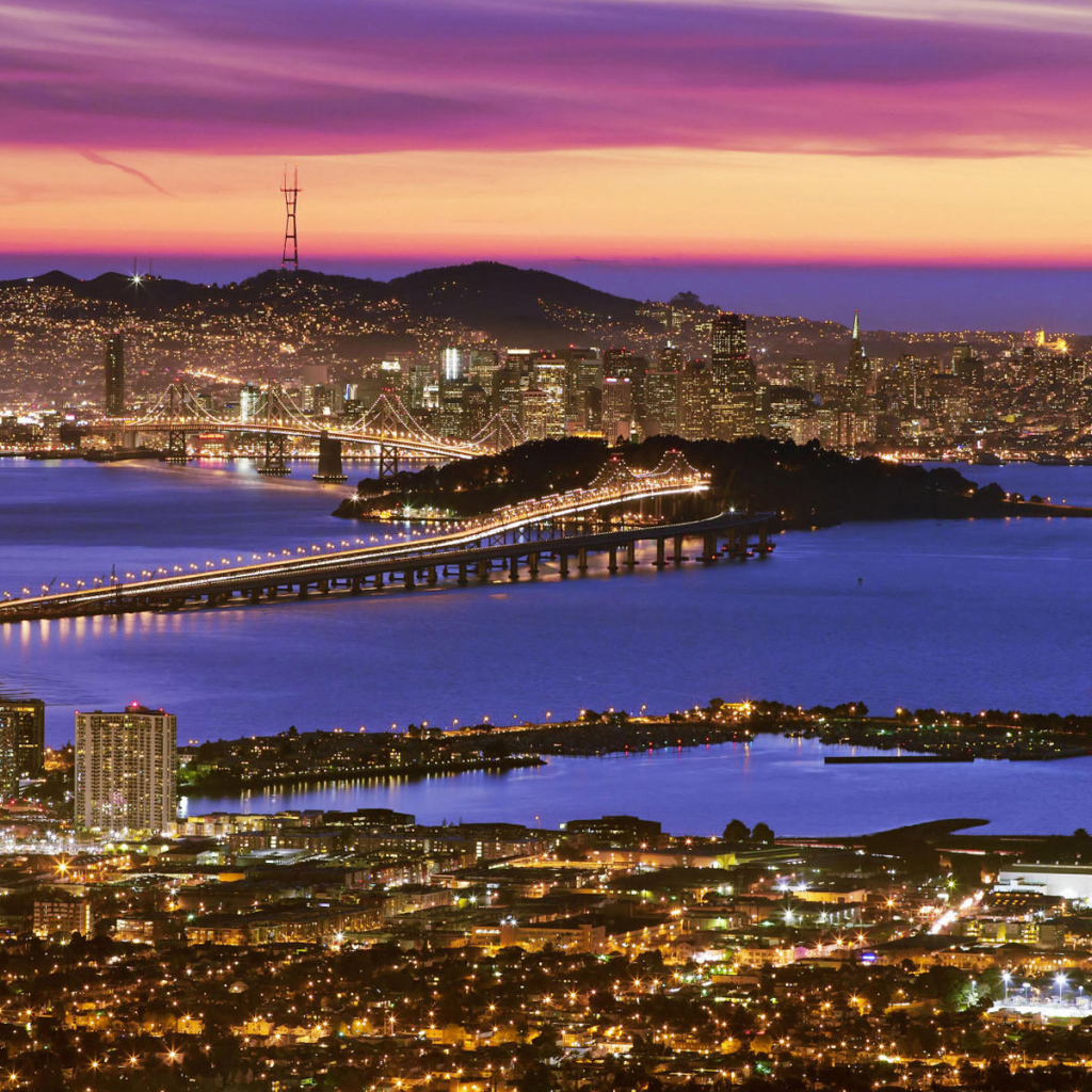 Яркие городские огни