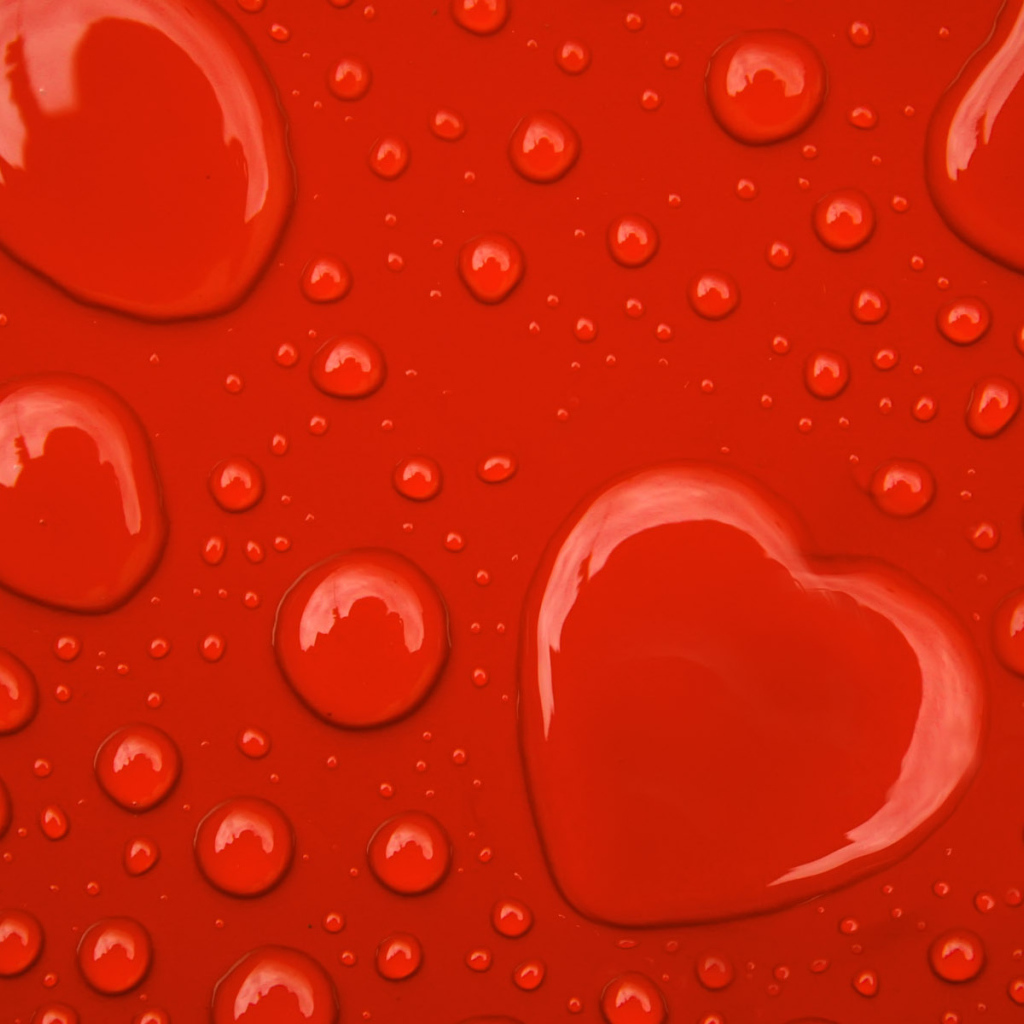 Капли в виде сердечек
