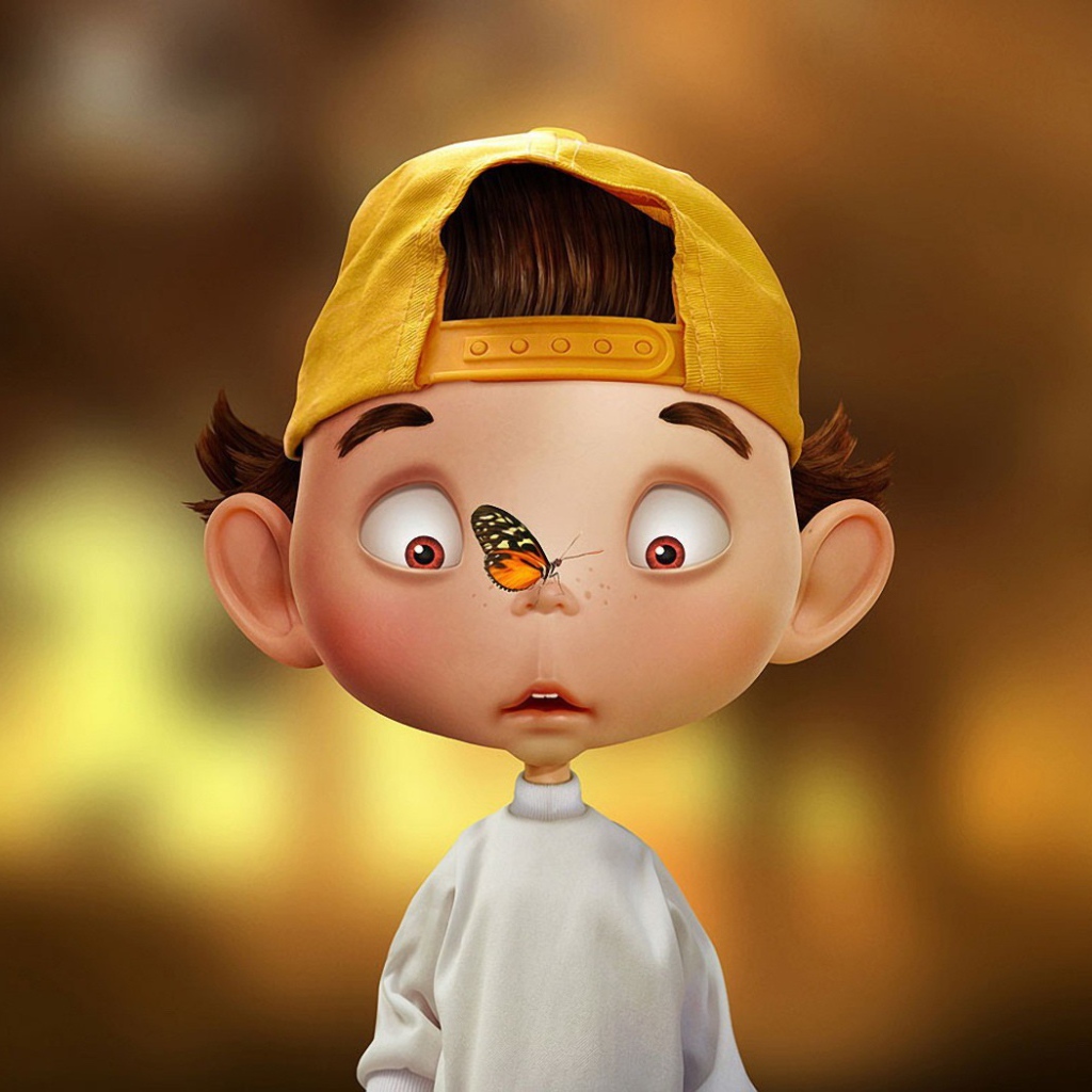 Бабочка на носу