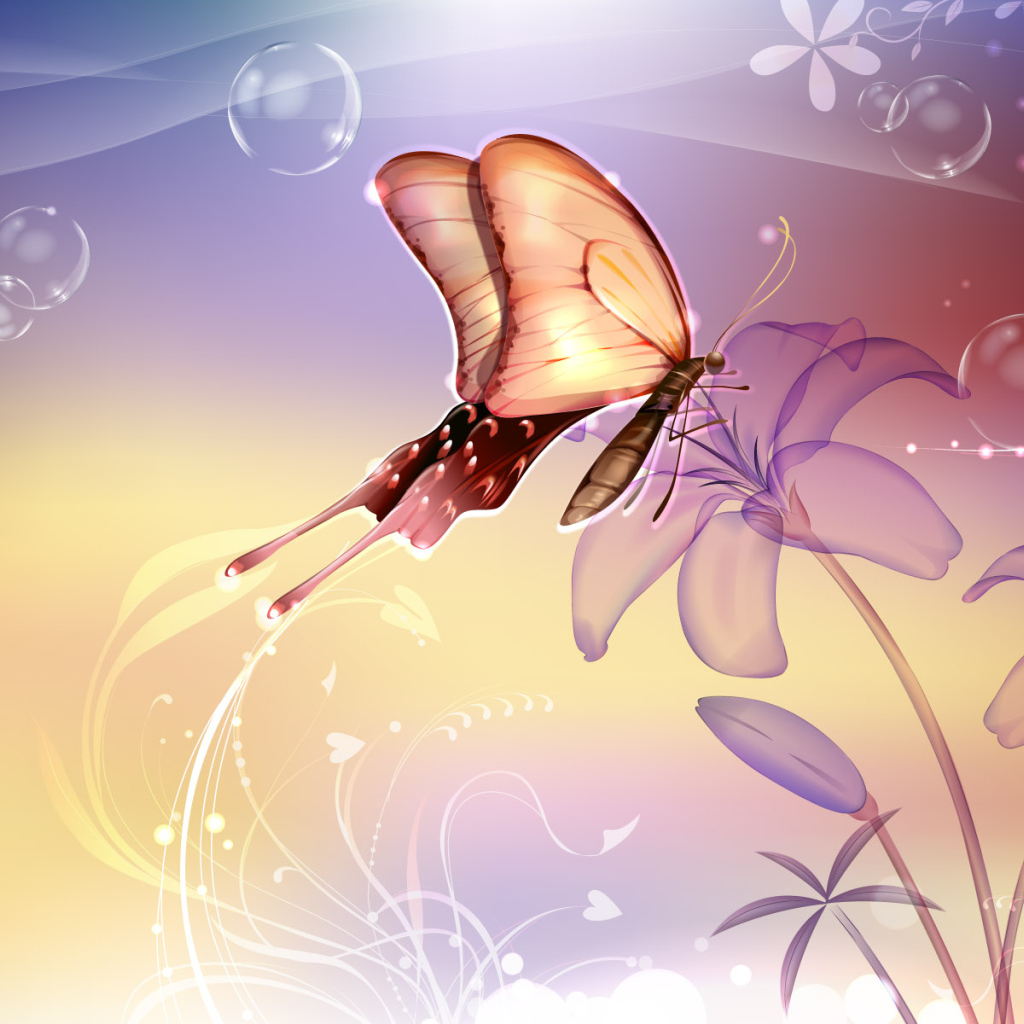 Бабочка на цветке