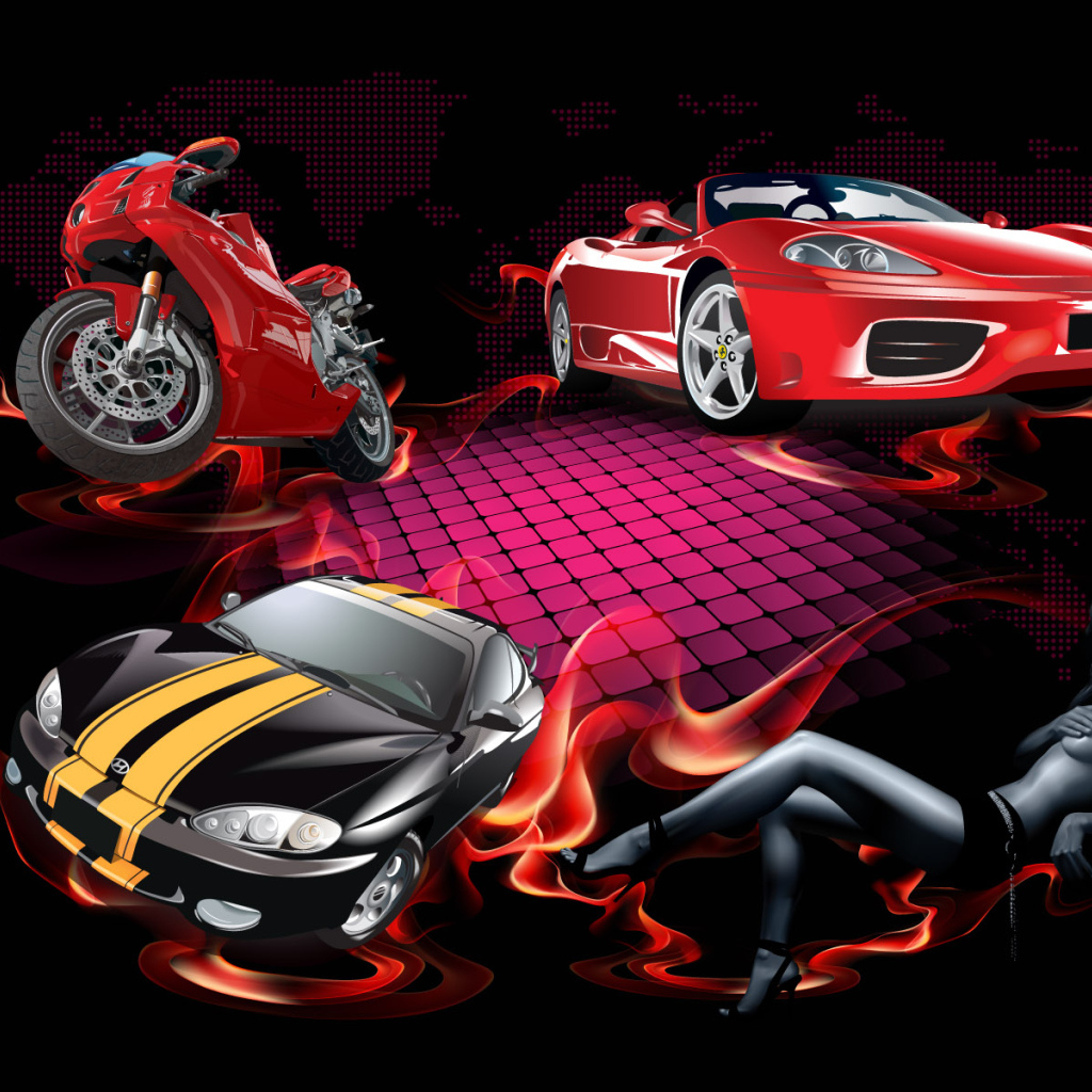 Автомобили и девушка