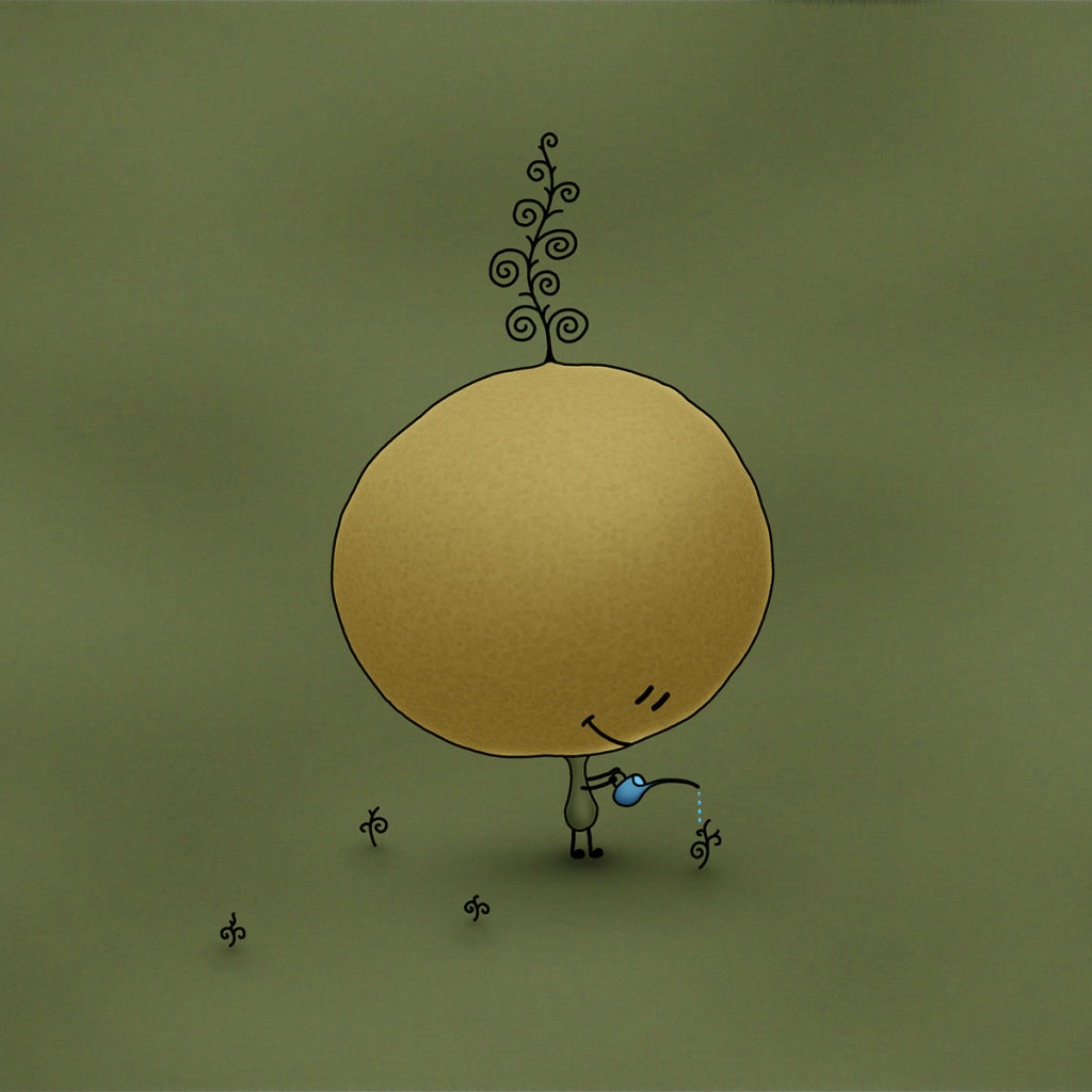 Человечек с большой головой