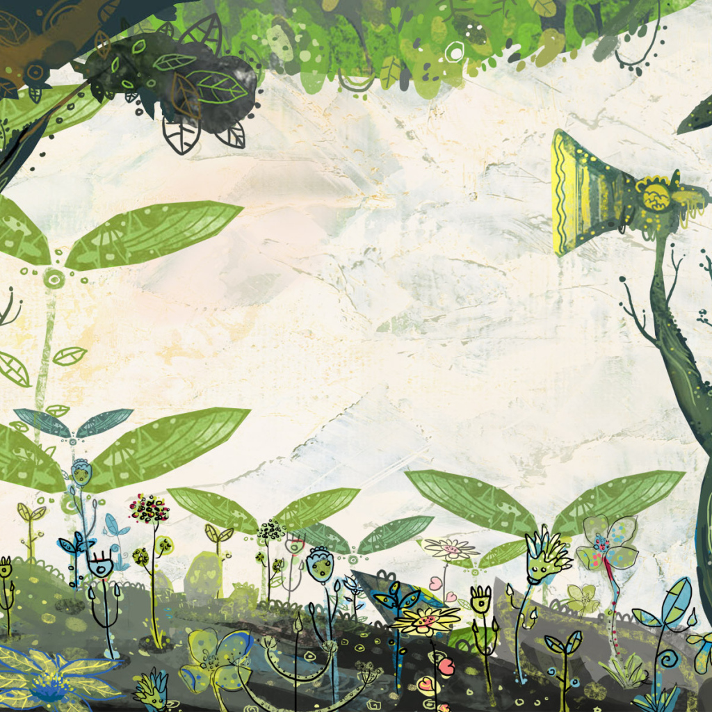 Рисованные цветы