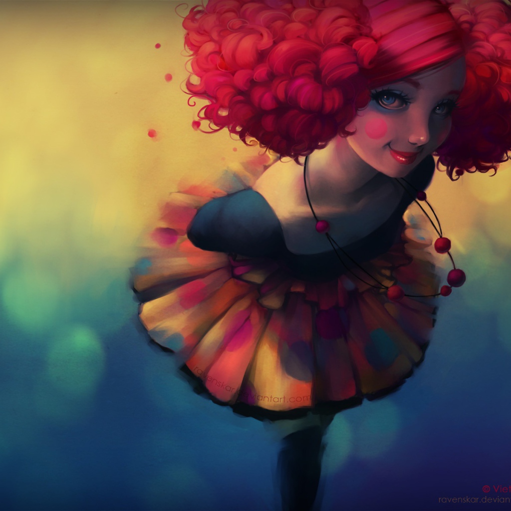 Девушка с красными волосами