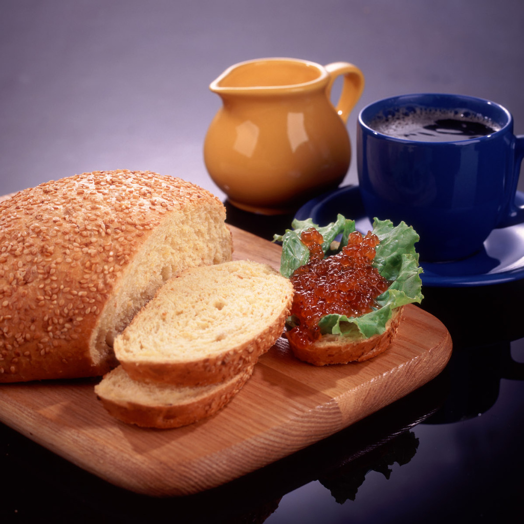 Воздушный хлеб с икрой