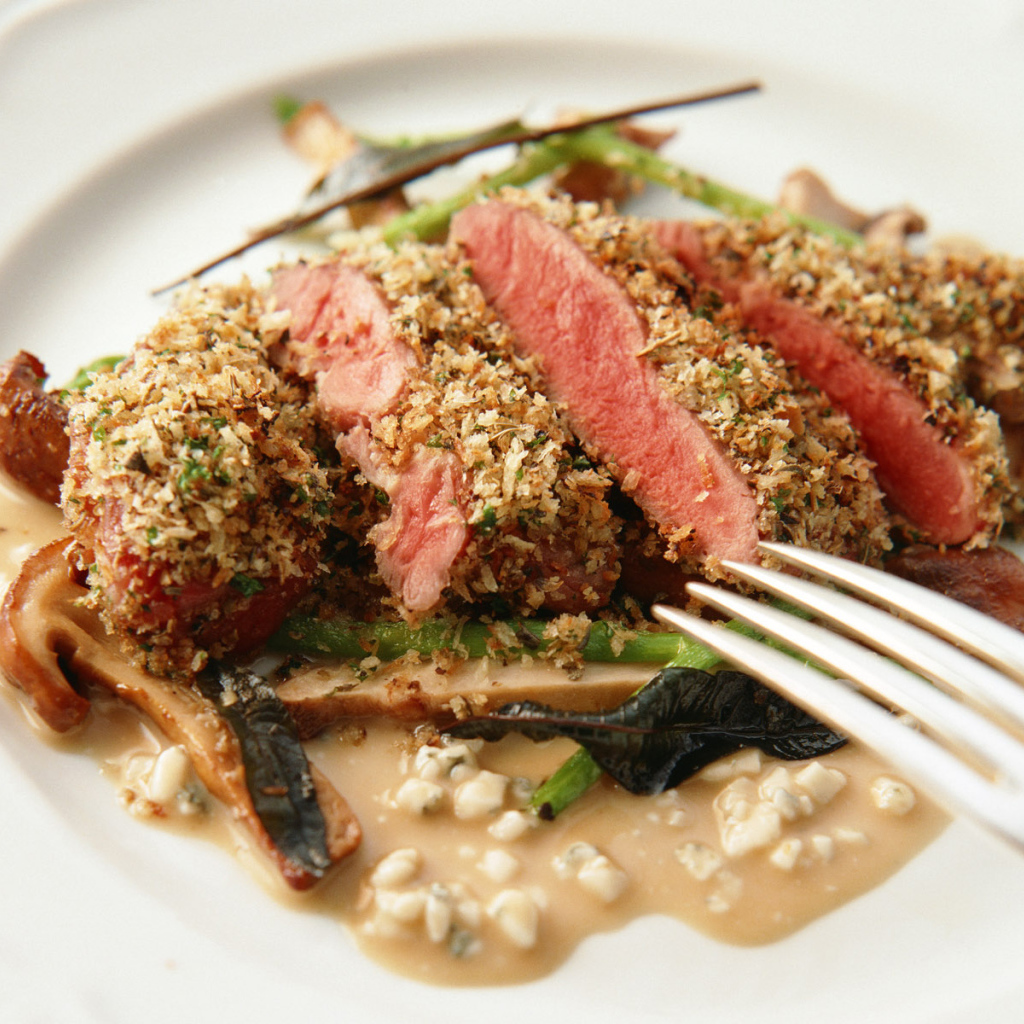 Мясо с грибами