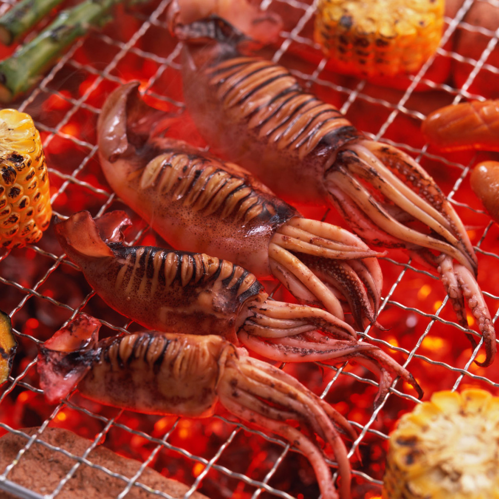 Кальмар барбекю