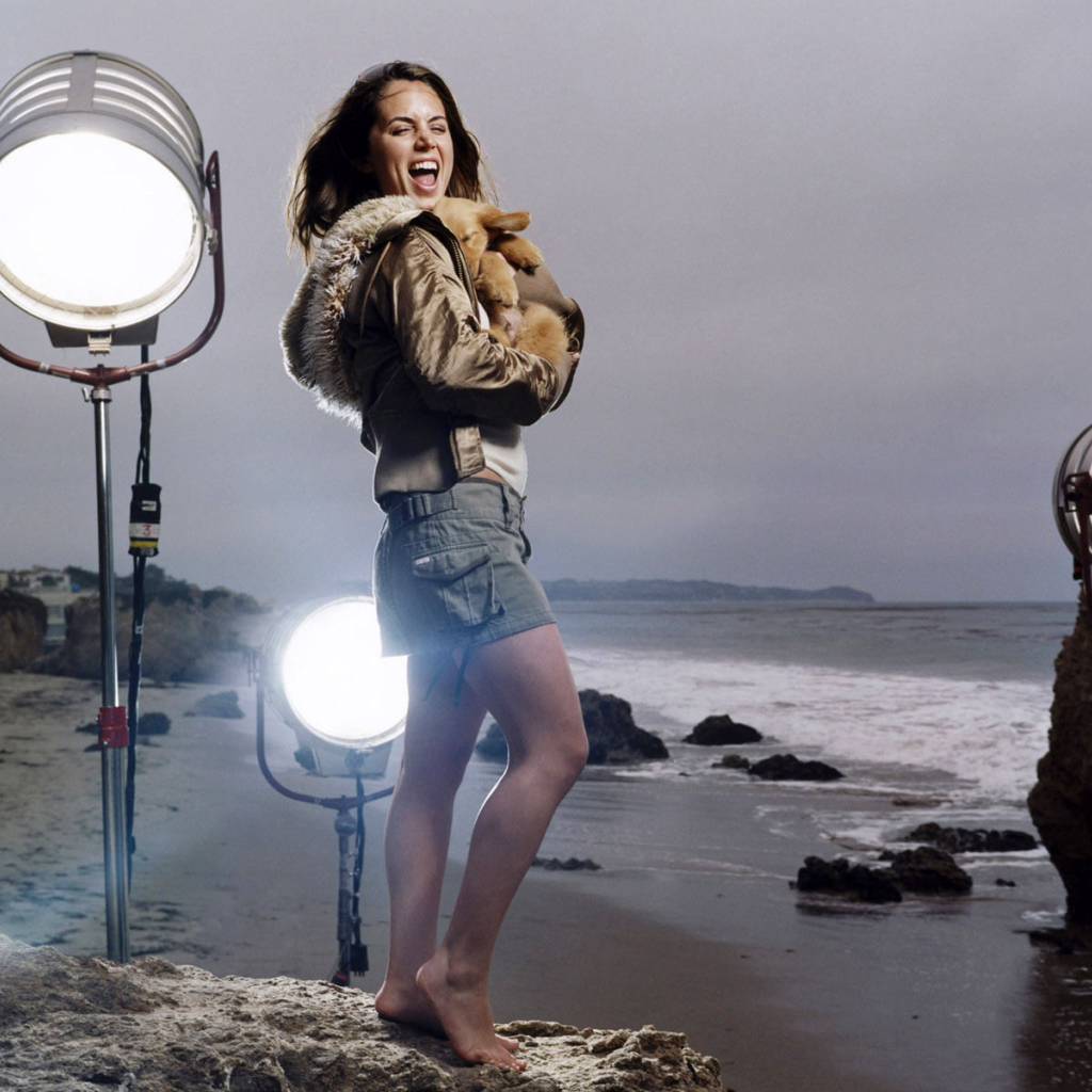 Съемка красивой девушки