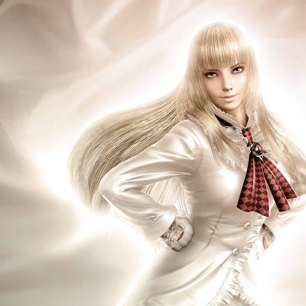 Блондинка в белом