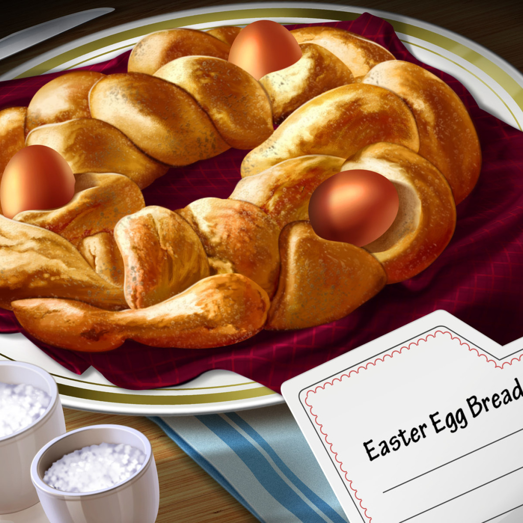Пасхальный яичный хлеб