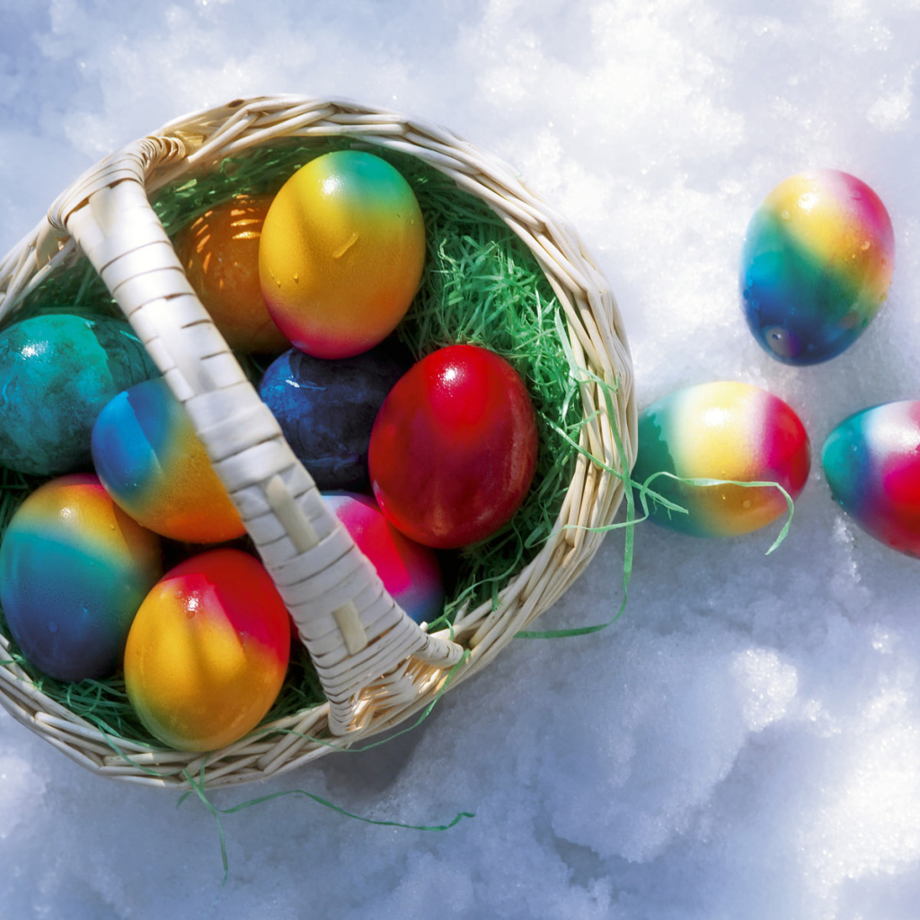 Корзина с Пасхальными яичками